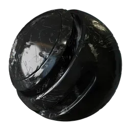 Scratched Black Painted Metal