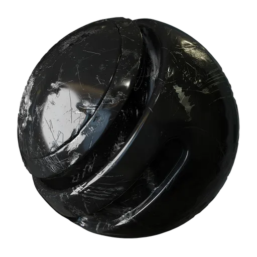 Scratched Black Painted Metal