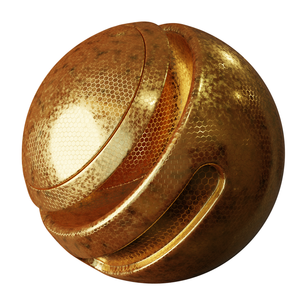 BlenderKit Download The FREE Golden Honeycomb Material