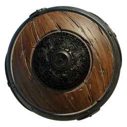 Medieval wooden shield