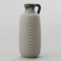 Line design & handle vase Large