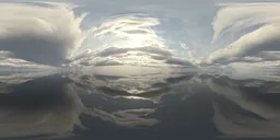 Cloudy sky over the sea