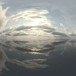 Cloudy sky over the sea