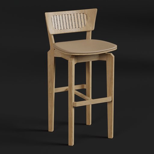 Wooden bar stool