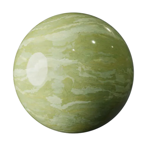 High-quality Green Travertine PBR texture for 3D modeling, showcasing photorealism with 4K resolution, suitable for diverse rendering scenarios.