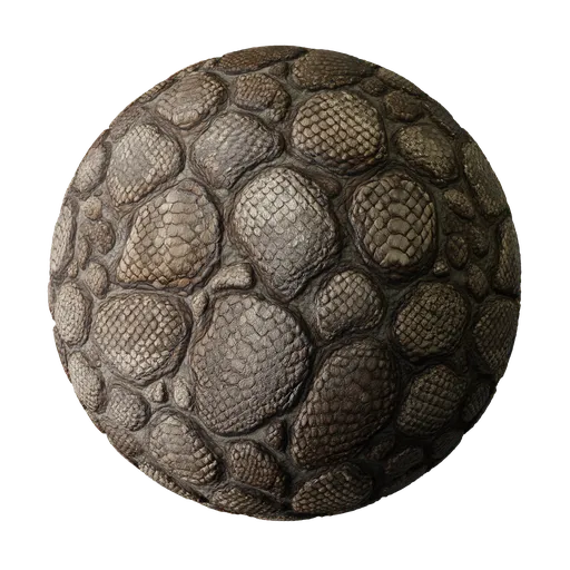 Reptile skin with sheds