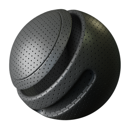 Perfored grey plastic | FREE plastic materials | BlenderKit