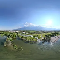 Highsky forest green tree lake