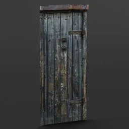 Aged wooden plank door