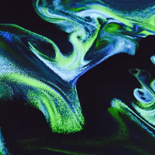 Captivating fluid simulation scene using Geometry Nodes in Blender, ideal for artistic 3D visualizations and design.
