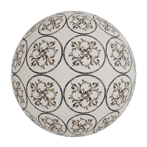Waterjet marble medallion tile