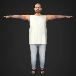 Indian Bald Man Rigged