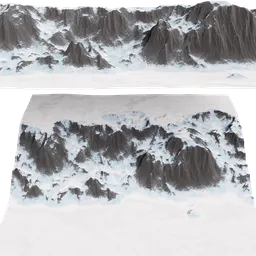 Snowy Cliff Landscape