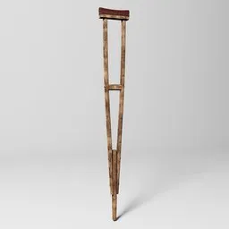 Antique wooden crutch