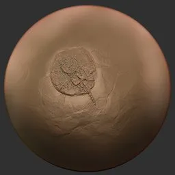 ER Fossil Brush-Phacops trilobite b