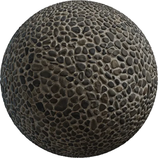 Multicolored Pebble Floor