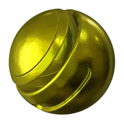 High-quality gold PBR material with reflective surface for 3D modeling and rendering in Blender.