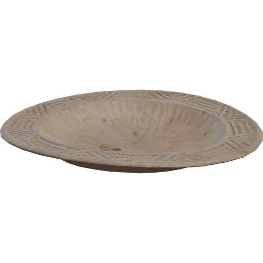 Carved Wooden Plate