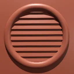 Circular air duct imprint for 3D sculpting in Blender, useful for creating detailed industrial model surfaces.
