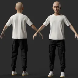 Child Boy Casual Outfit Character