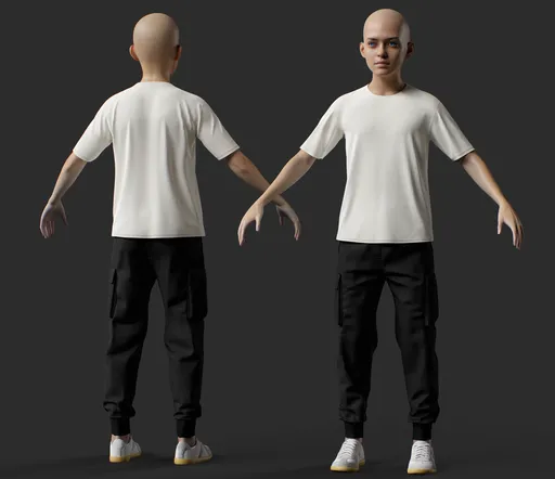 Child Boy Casual Outfit Character