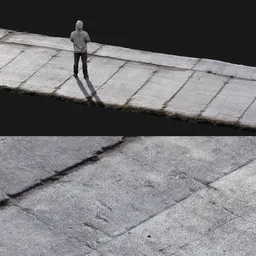 Concrete slab road