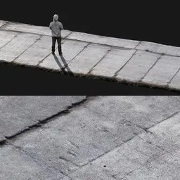 Concrete slab road