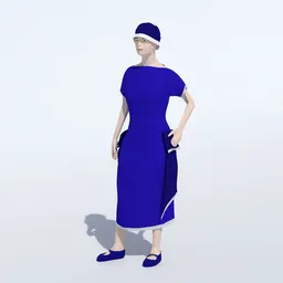 Low Poly Retro Woman