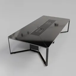 Conference table 12 seats glass