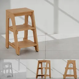 Solid Wood Step Stool