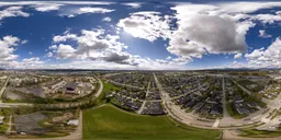 City Suburbs Cloudy Sunny Day