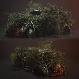 Old abandoned Volkswagen car in nature