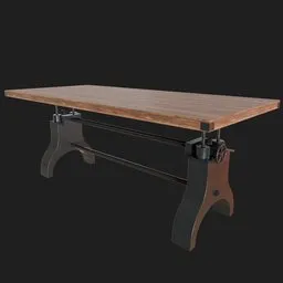 Adjustable Industrial Dining Table