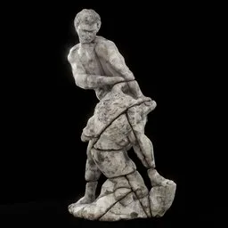 statue of aic_samson_and_the_lion_dmg