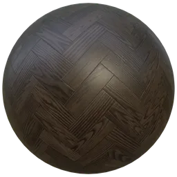 High-resolution dark ash wood PBR texture for 3D modeling in Blender and similar software.