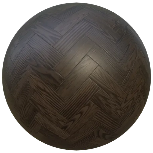 High-resolution dark ash wood PBR texture for 3D modeling in Blender and similar software.