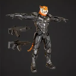 Armored Feline Soldier
