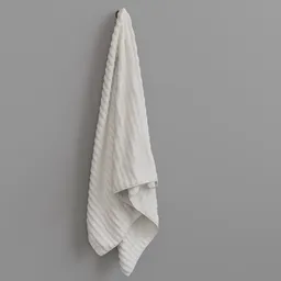 Bath towel hanged
