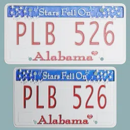 Alabama Licence plate PL