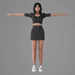 Woman Stylish Casual Rigged