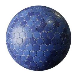 Blue Hexagonal Tiles