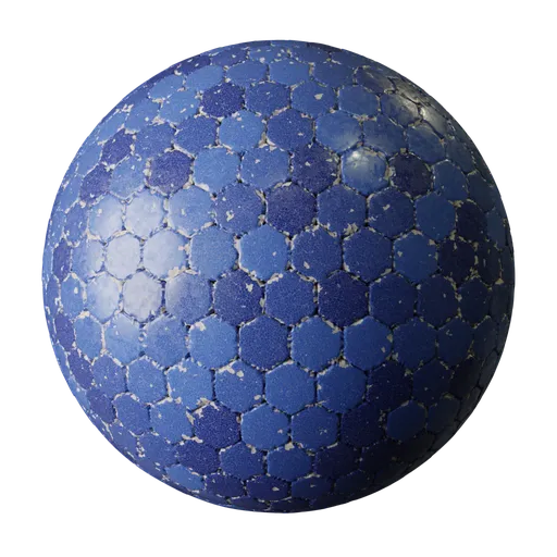 Blue Hexagonal Tiles