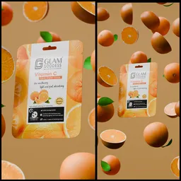 Floating oranges product mockup