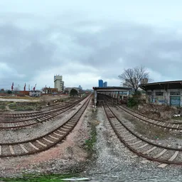 Train station clouds