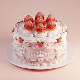 Strawberry Cream Cake