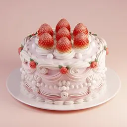 Strawberry Cream Cake