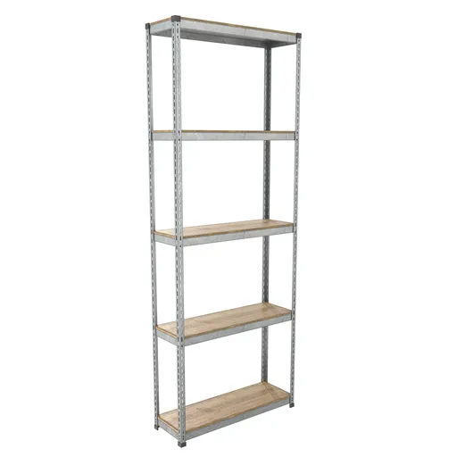 Optimized low-poly Blender 3D model of industrial shelving, ideal for game assets or scene props.