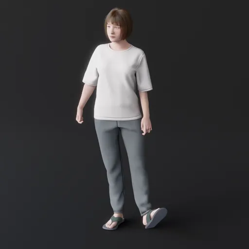 Daily female human idle