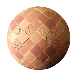 Stylized Tiles Red