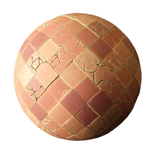 Stylized Tiles Red